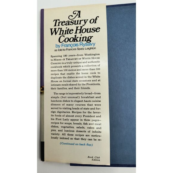 A Treasury Of White House Cooking By François Rysavy & Frances Spatz Leighton - Picture 2 of 10